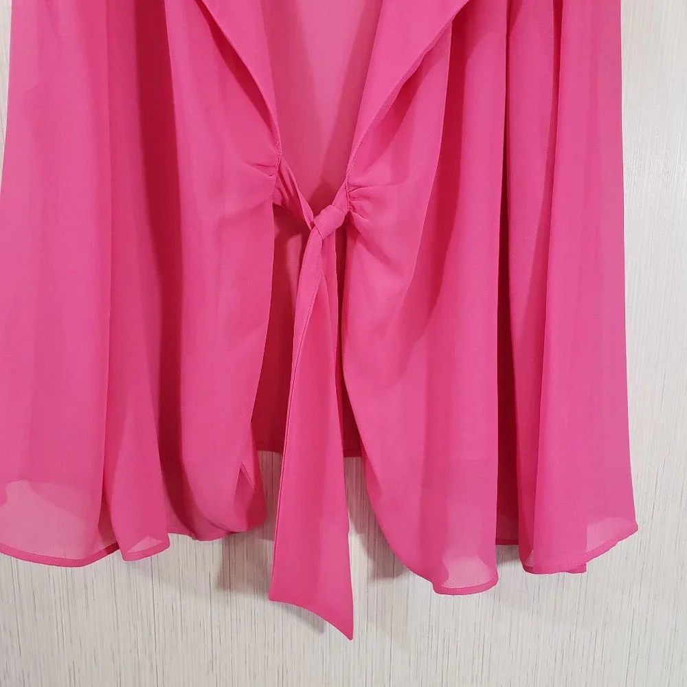 Vintage NWT Giorgio Fiorlini semi sheer tie‎ front coverup